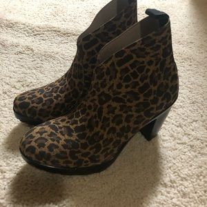 Charleston shoe company leopard print booties